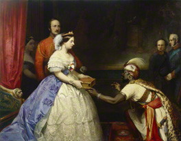 NPG 4969; 'The Secret of England's Greatness' (Queen Victoria presenting a Bible in the Audience Chamber at Windsor) by Thomas Jones Barker