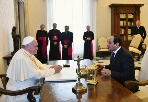 Abdel Fattah al-Sisi con il Papa