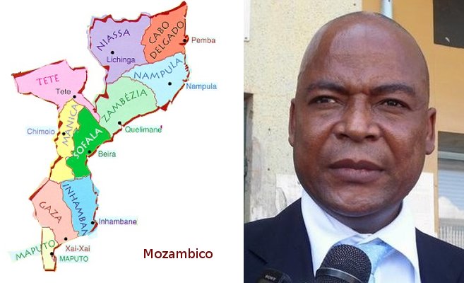 Mappa del Mozambico, Manuel Bissopo della Renamo, ferito in un attentato a Beira