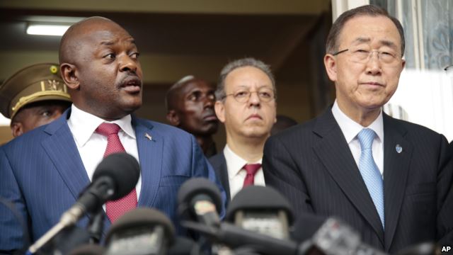 Ban Ki Moon e Pierre Nkurunziza 