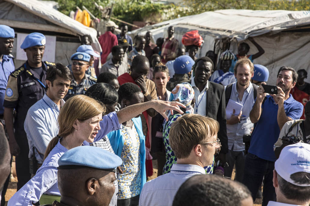 The United Nations Council members visit UNMISS Protection of Civilians sites, in Juba and meet with internally displaced people and see for themselves the prevailing humanitarian and security conditions.