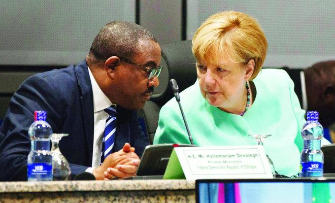 Angela Merkel con Hailemariam Desalegn