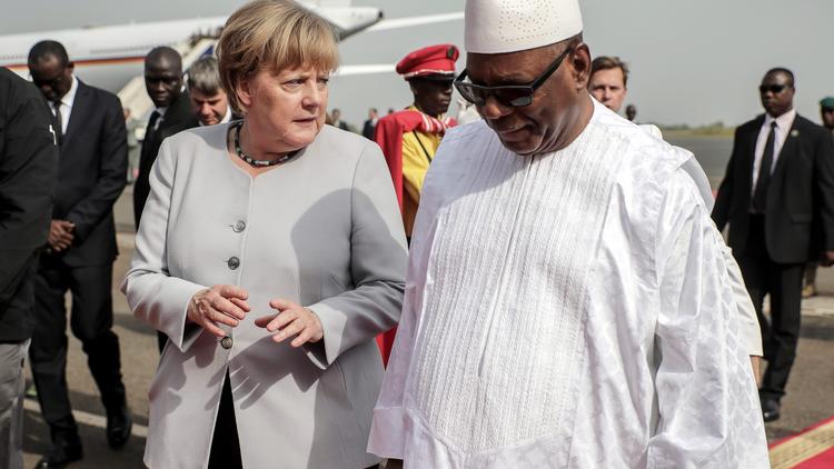 Angela Merkel e il presidente del Mali Ibrahim Boubacar Keita