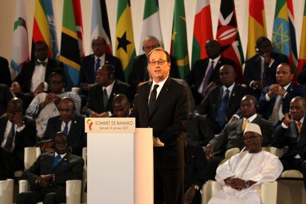 François Hollande, Presidente della Repubblica francese al vertice di Bamako