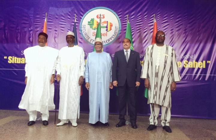 Presidenti di Ciad, Mali, Burkina Faso, Niger, Mauritania al G5 Sahel