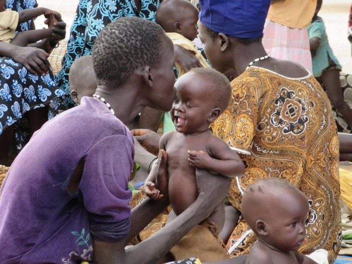 Madre e bimbo sud sudanesi