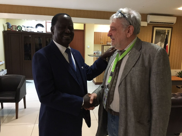 Raila Odinga e Massimo Alberizzi