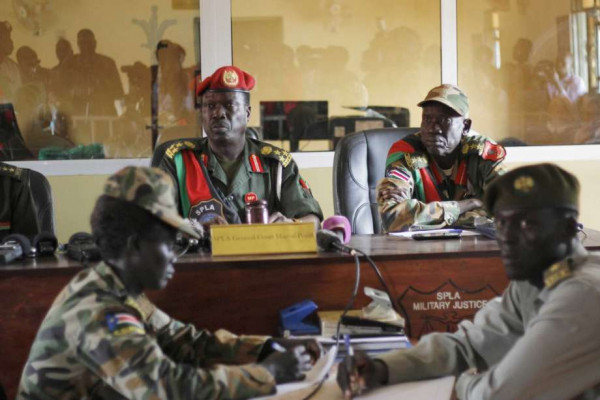 Udienza durante il processo contro militari a Juba, Sud Sudan
