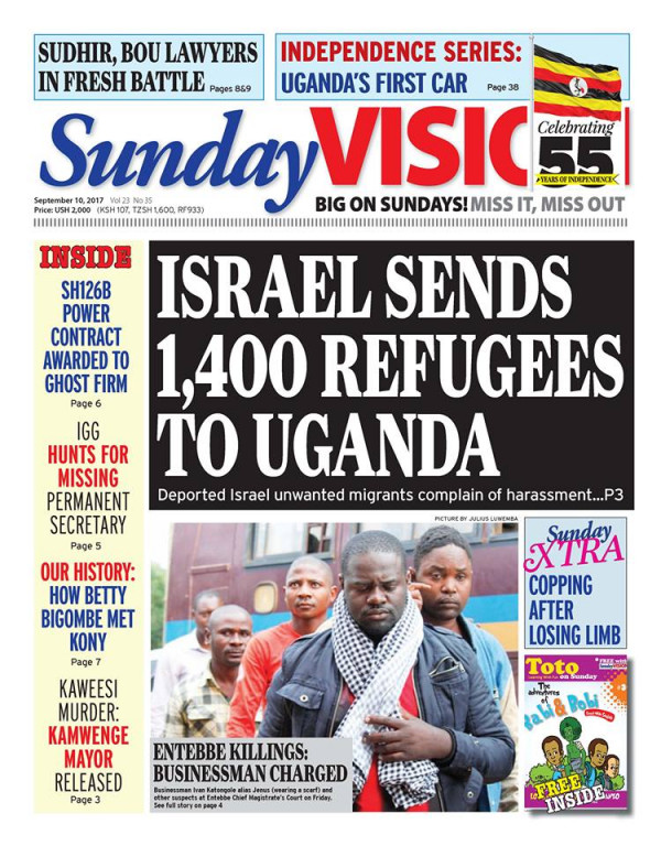 Copia del Sunday Vision, quotidiano governativo ugandese