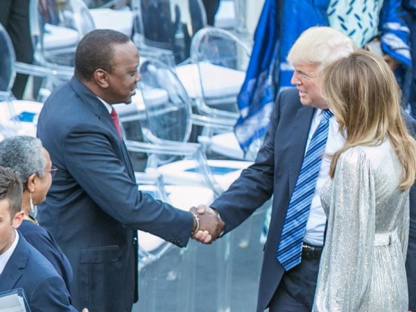 L’incontro tra Uhuru Kenyatta e Donald Trump alla riunione del G7 di Taormina 