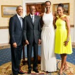 Obama Kagame e la figlia di Kagame