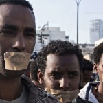 MDG : Eritrean and Sudanese asylum seekers in Tel Aviv protest against immigration crackdown