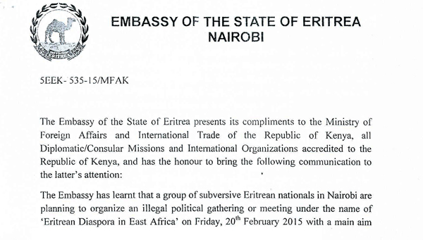 The Ridiculous and Silly Reaction of Eritrean Embassy in Nairobi on the Diaspora Meeting