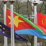 European Union and Eritrean Flags