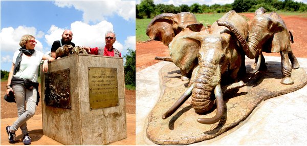 Monumento agli elefanti nell'Ivory Burning Memorial Site Nairobi National Park, (foto © Sandro Pintus)