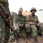 FARDC soldiers on the Kanyaruchinya frontline on the outskirts of the eastern DRC city of Goma (August 2013)
