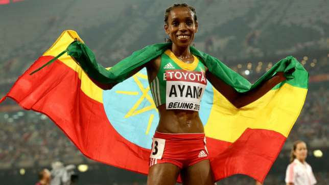 L'etiope Almaz Ayana vincitrice del 10 mila metri femminili