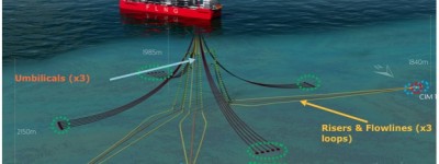 Modello della nave FNLG (courtesy Eni)