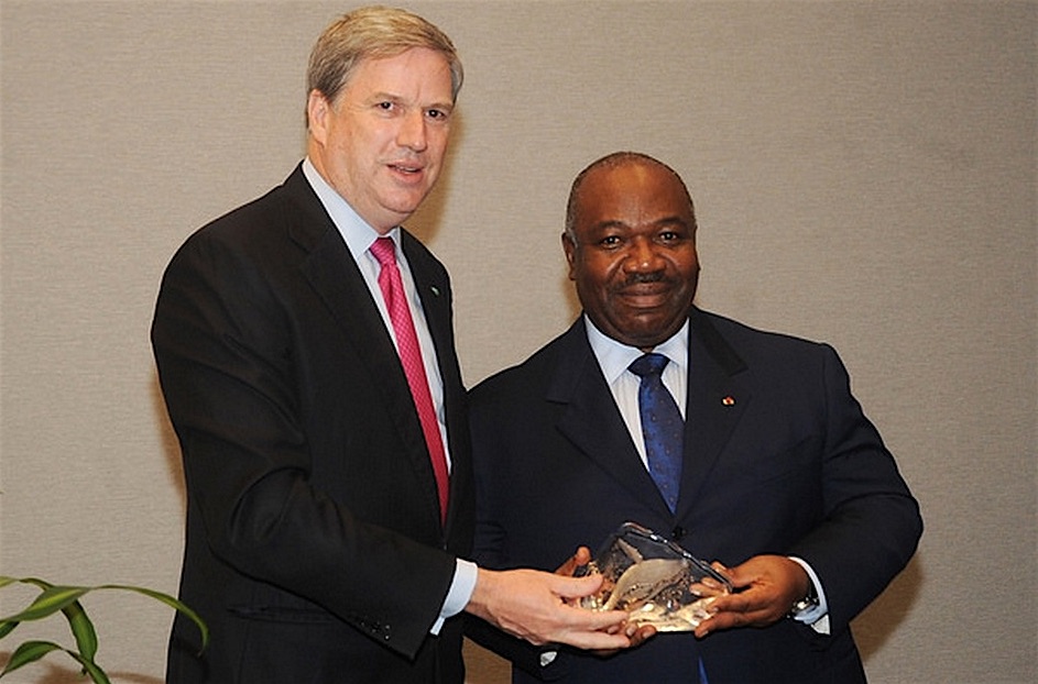 Premiazione del presidente del Gabon Ali Bongo Ondimba