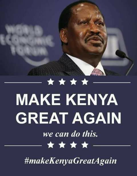 "Make Kenya great again" lo slogan del candidato alla presidenza Raila Odinga