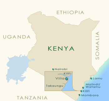 kilifi in Kenya map