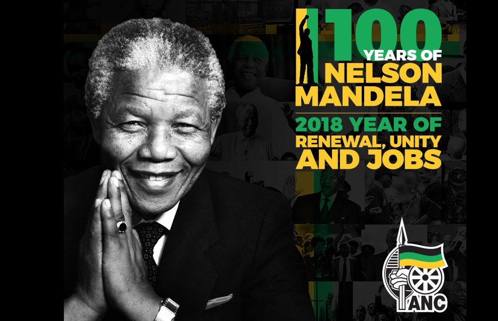 Nel sito dell'Anc si celebrano i 100 anni della nascita di Nelson Mandela, fondatore del partito