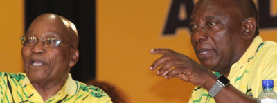 Jakob Zuma e Cyril Ramaphosa al 54° Congresso dell'Anc