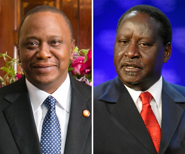 Uhuru Kenyatta (sinistra) e Raila Odinga