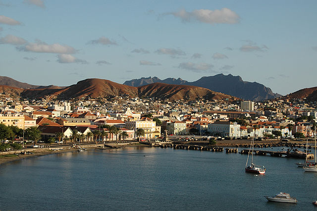 Porto di Mindelo nell'isola di São Vicente a Capo Verde