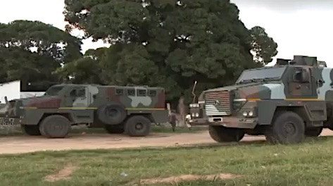 Mezzi militari a Cabo Delgado