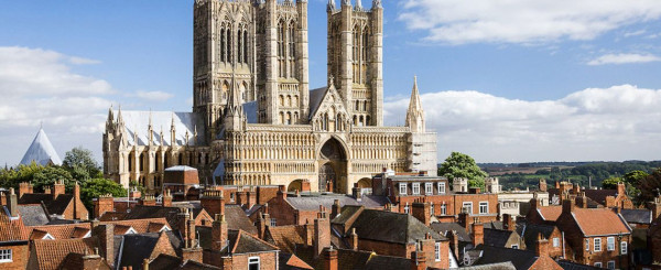 La città di Lincoln, capitale del Lincolnshire dove a sedela baronia dei Monson