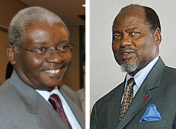 Da sin: Armando Guebuza e Joaquim Chissano, ex presidenti del Mozambico