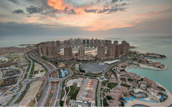 La ricca e modernissima città di Doah, capitale del Qatar
