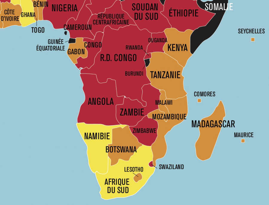 Il Mozambico è classificato in arancione come "Paese con problemi sensibili" (Courtesy Reporter sans Frontieres) 