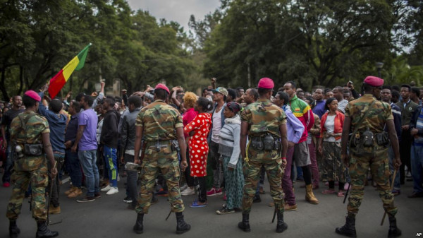 Manifestazione ad Addis Ababa, capitale dell'Etiopia