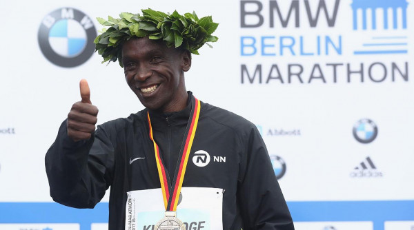 Eliud Kipchoge, il vincitore della maratone di Berlino 2018