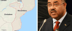 Mappa del Mozambico e l'ex ministro delle Finanze, Manuel Chang