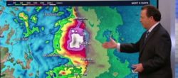 Previsioni meteo dell'impatto del ciclone tropicale Kenneth della CNN (Courtesy CNN)