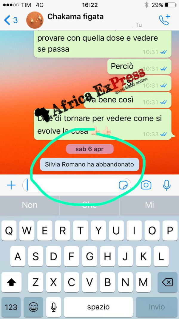 First the chats canceled, then Silvia Romano’s phone disappears