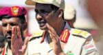The head of SudanÕs Rapid Support Forces (RSF), General Muhammad Hamdan Daqlu, speaks during a news conference at the RSF headquarters outside Khartoum