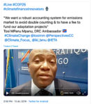 Il tweet con le dichiarazioni di Tosi Mpanu Mpanu, ambasciatore del Congo-K