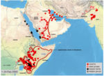 Mappa dell’invasione delle cavallette aggiornata al 24feb2020 (Courtesy FAO)