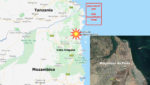 Mappa che indica l’attacco jihadista a Mocimboa da Praia (Courtesy: GoogleMaps)
