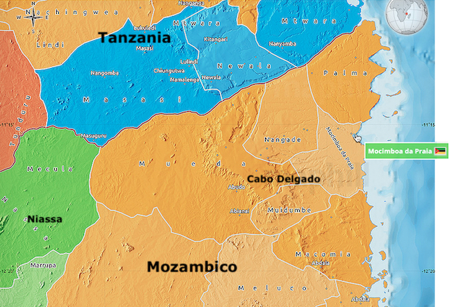 CJI mappa di Cabo Delgado e parte del Niassa