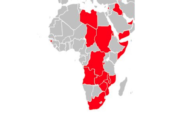 mercenari mappa dell'Africa DAG