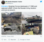 Carri armati russi distrutti