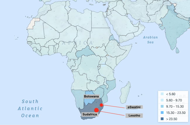 Africa mappa suicidi