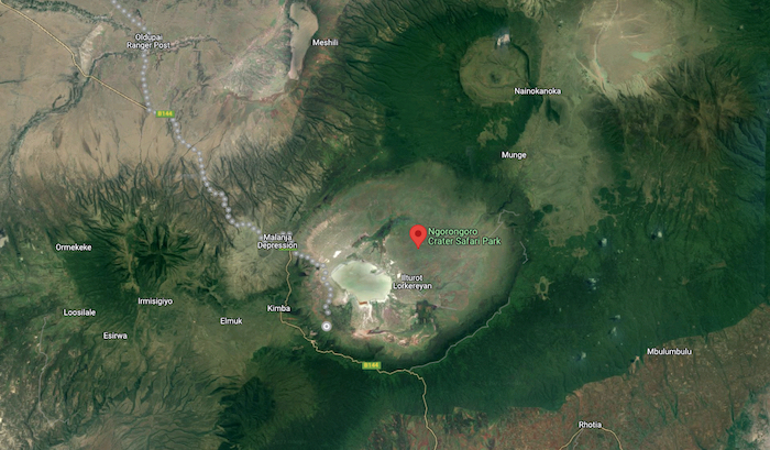 Ngorongoro park map