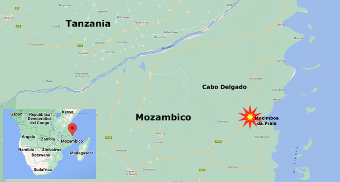 mappa mozambico massacro cristiani