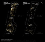 Gaza cartina con luci